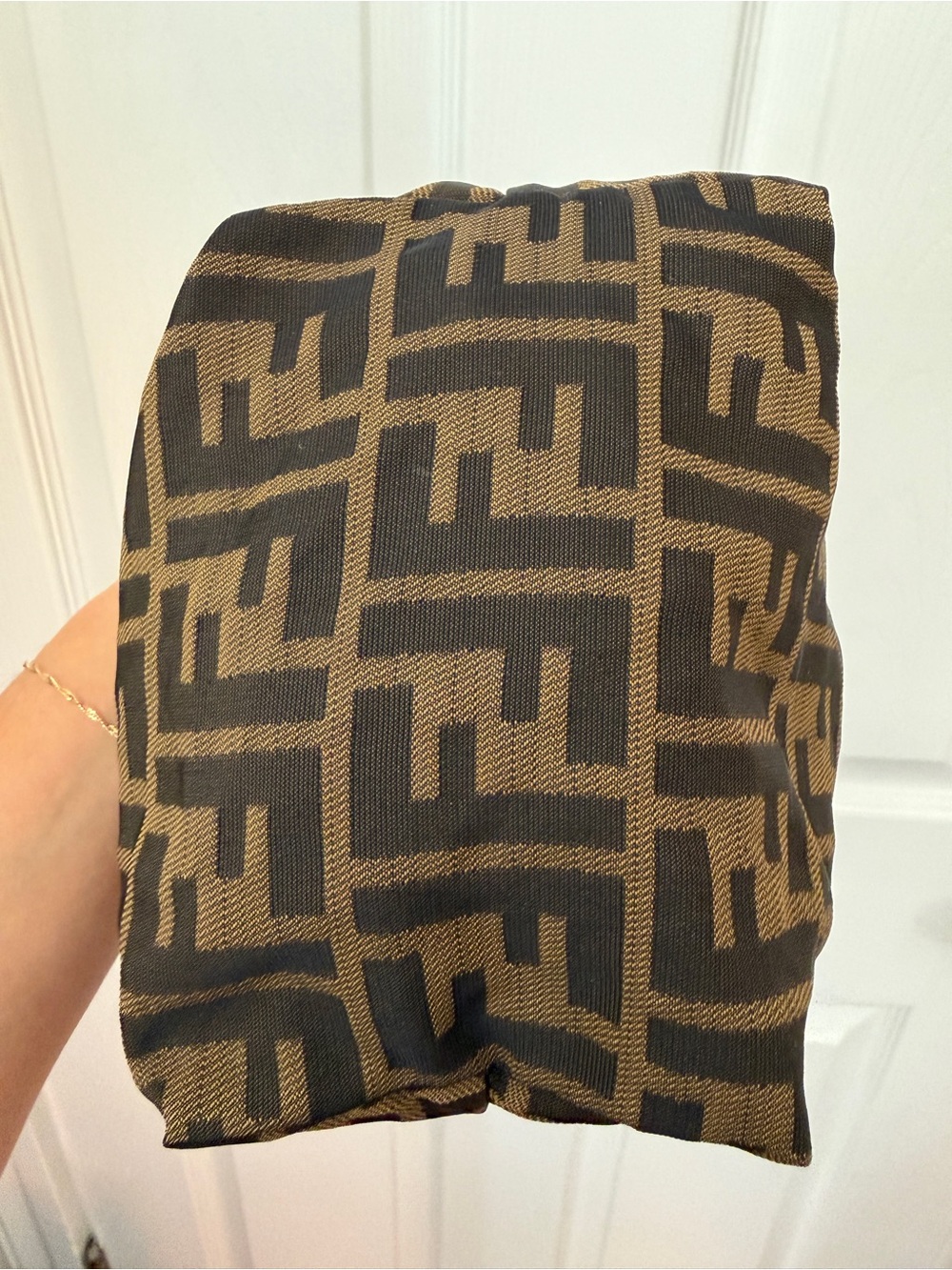Fendi Brown and Dark Brown FF Monogram Bag - Picture 4 of 8
